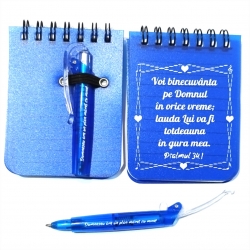 Mini blocnotes blu, Voi binecuvanta pe Domnul!